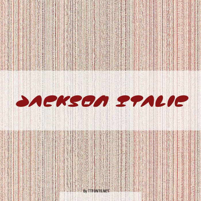 Jackson Italic example